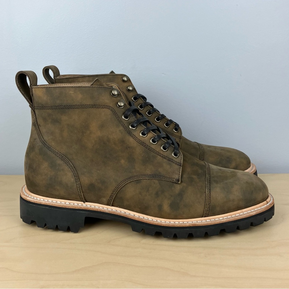 Taylor Stitch Men’s Size 11.0 The Moto Boot Espresso Grizzly Leather Boots